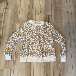 old navy cheetah print crew neck